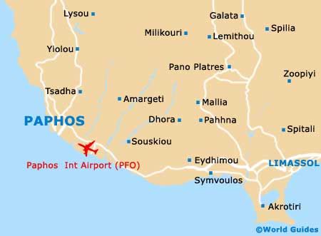 map of paphos airport.